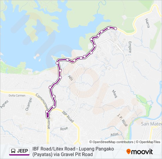 JEEP Bus Line Map