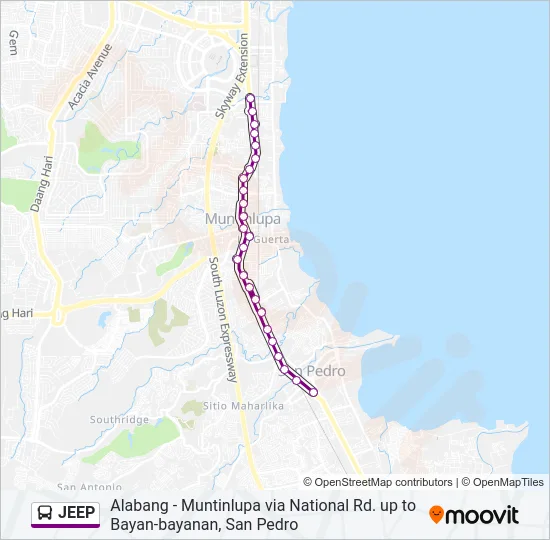 JEEP Bus Line Map