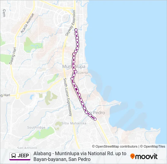 JEEP Bus Line Map