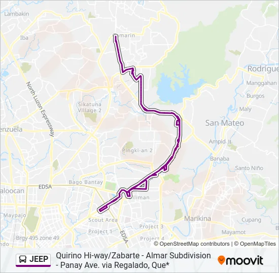 JEEP Bus Line Map
