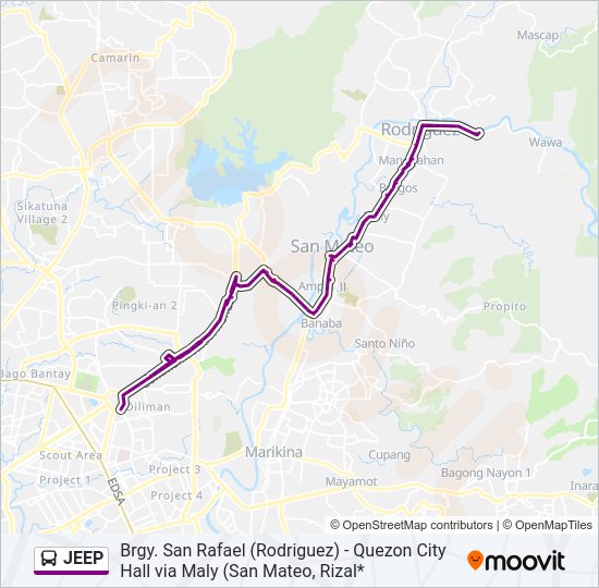 JEEP Bus Line Map