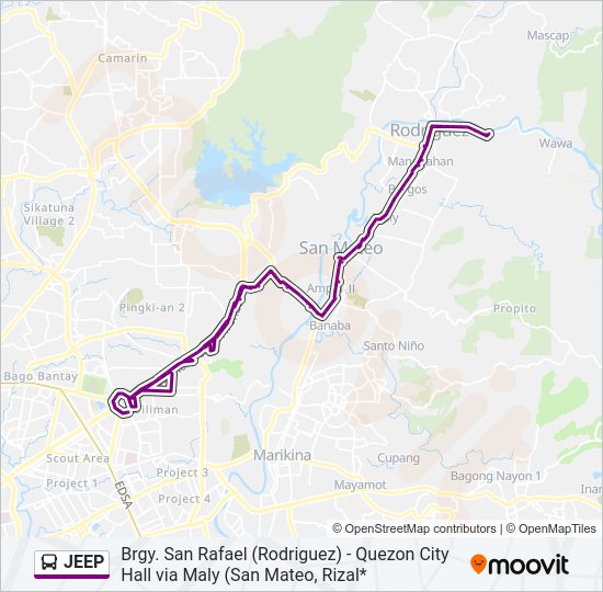 JEEP Bus Line Map