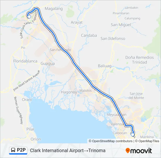 P2P Bus Line Map