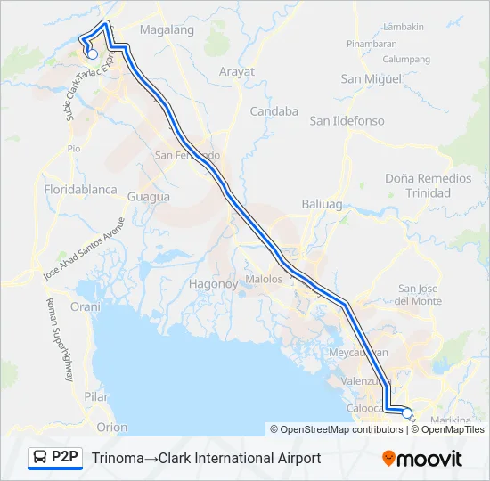 P2P Bus Line Map