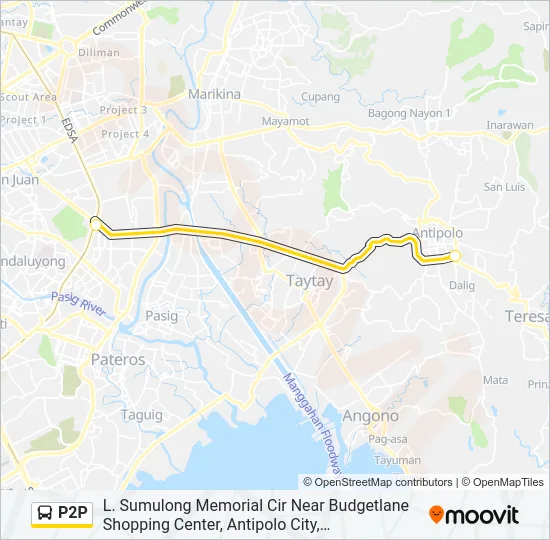 P2P Bus Line Map