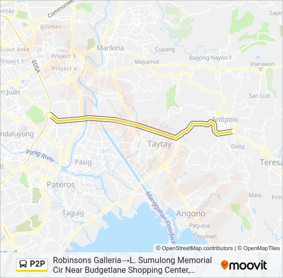 P2P Bus Line Map