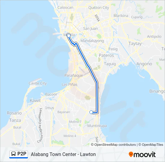 P2P Bus Line Map
