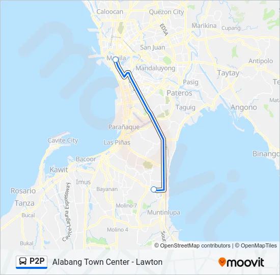 P2P Bus Line Map