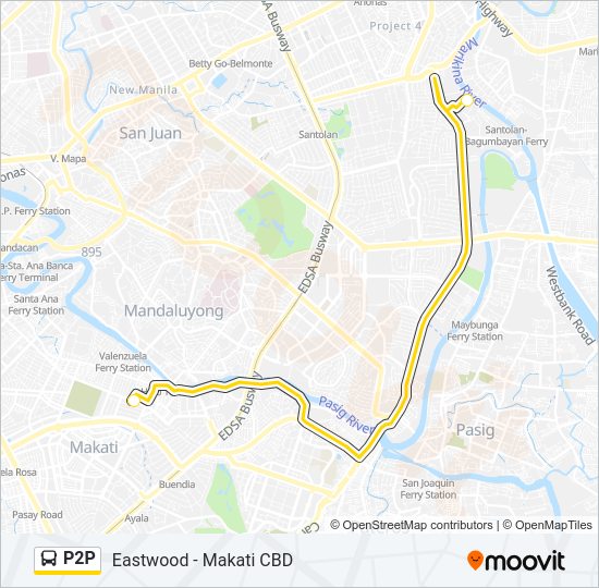 P2P Bus Line Map