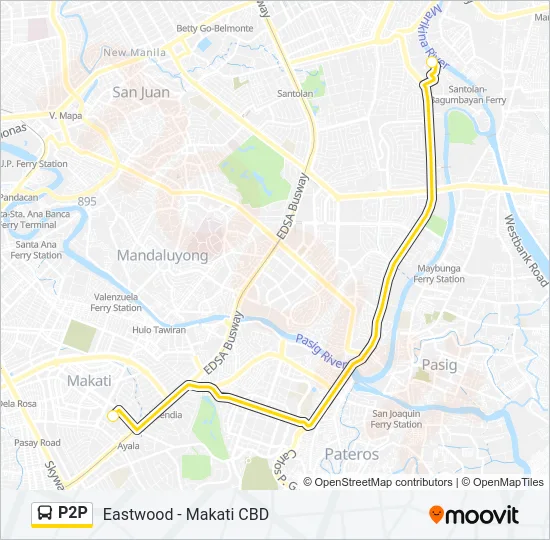 P2P Bus Line Map