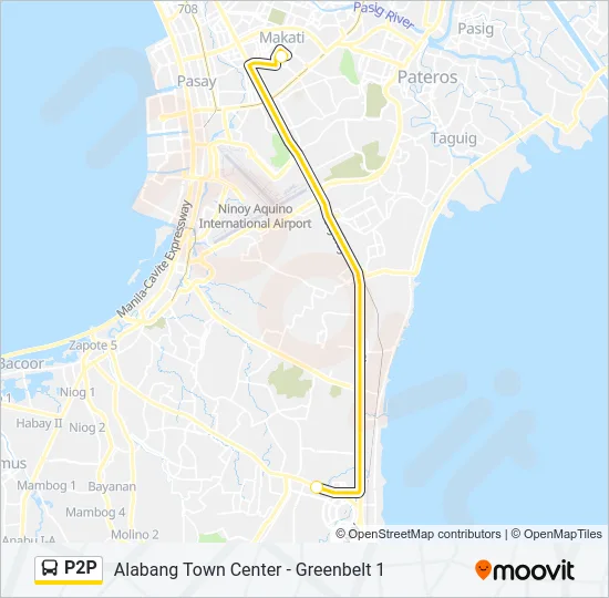 P2P Bus Line Map