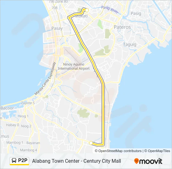 P2P Bus Line Map