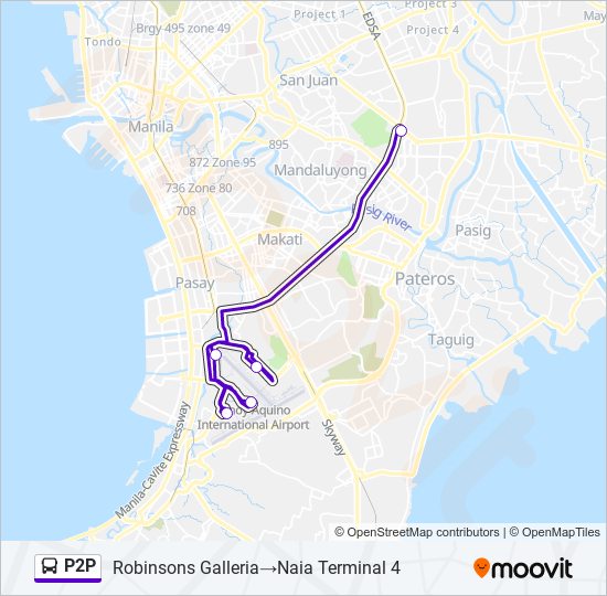 P2P bus Line Map