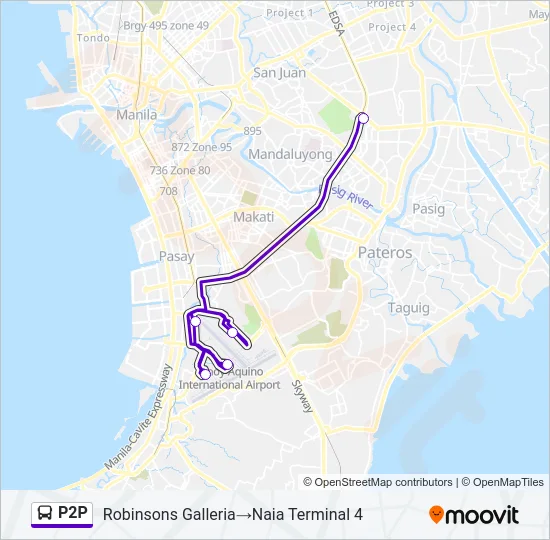 P2P Bus Line Map