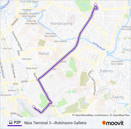 P2P Bus Line Map