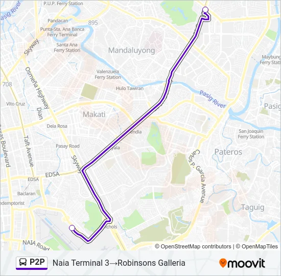 P2P Bus Line Map