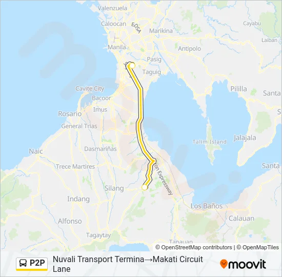P2P Bus Line Map