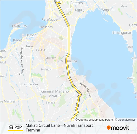 P2P Bus Line Map