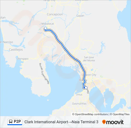 P2P Bus Line Map