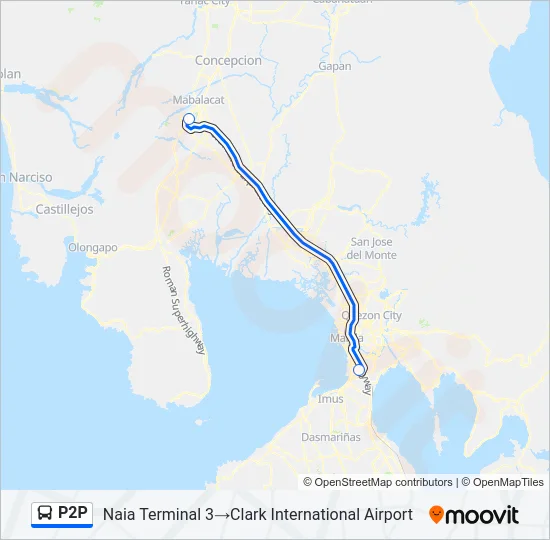 P2P Bus Line Map