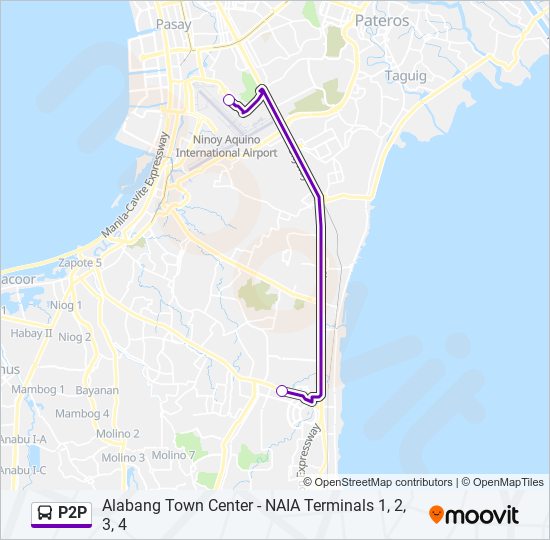 P2P Bus Line Map