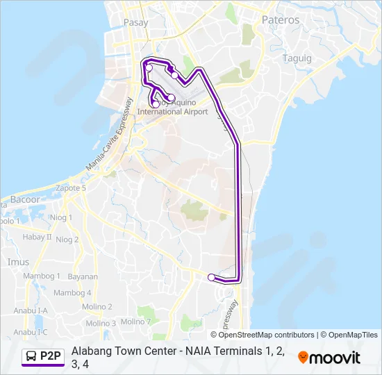 P2P Bus Line Map
