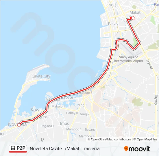 P2P Bus Line Map