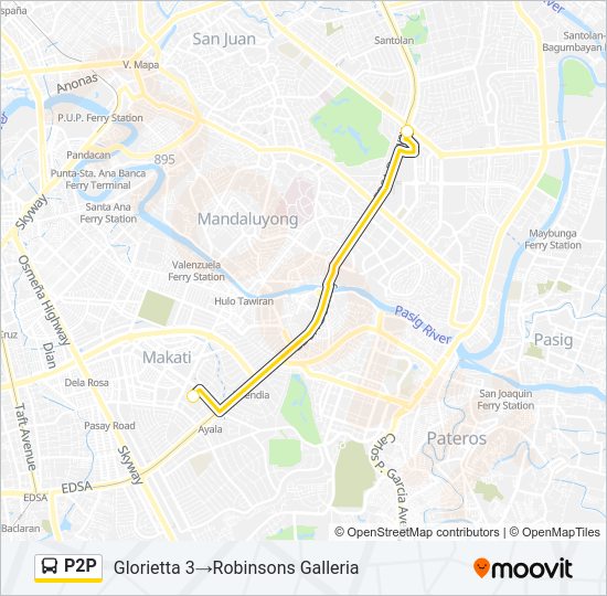 P2P bus Line Map