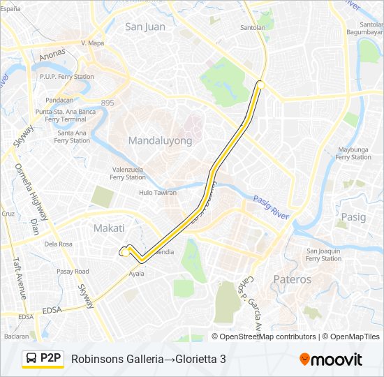 P2P Bus Line Map