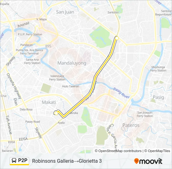 P2P Bus Line Map