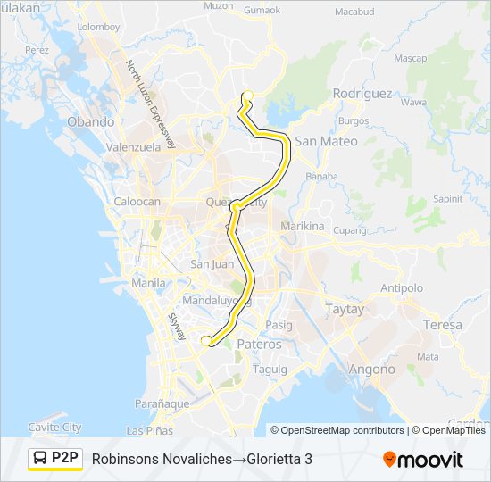 P2P bus Line Map