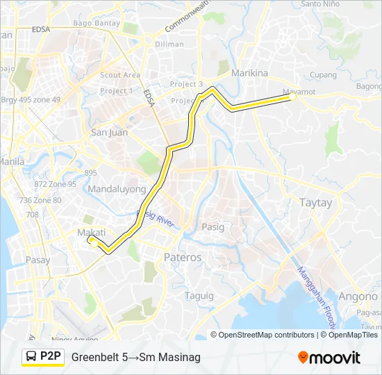 P2P Bus Line Map