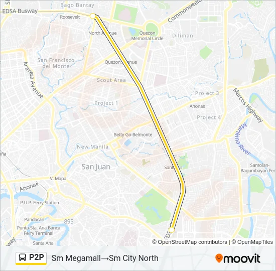 P2P Bus Line Map