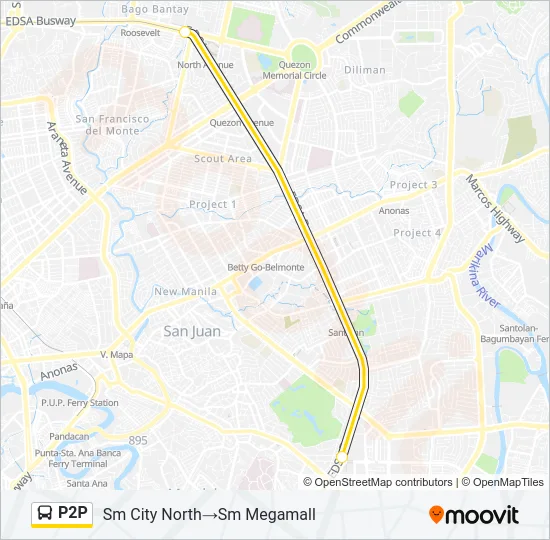 P2P Bus Line Map