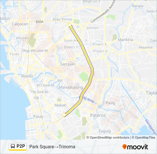 P2P Bus Line Map