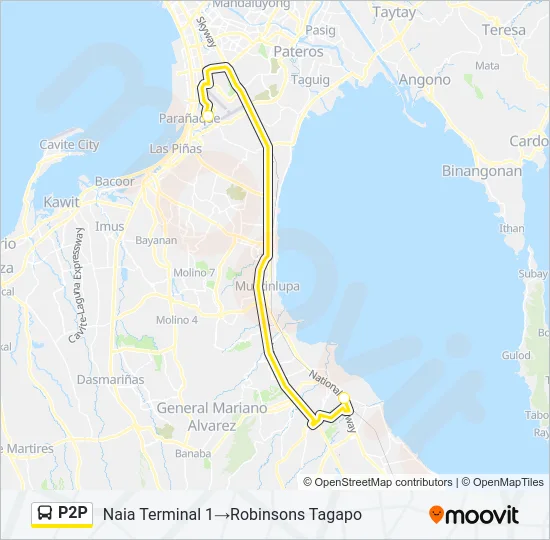 P2P Bus Line Map