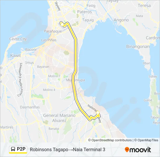 P2P Bus Line Map