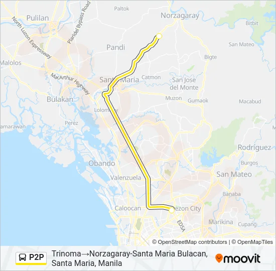 P2P Bus Line Map