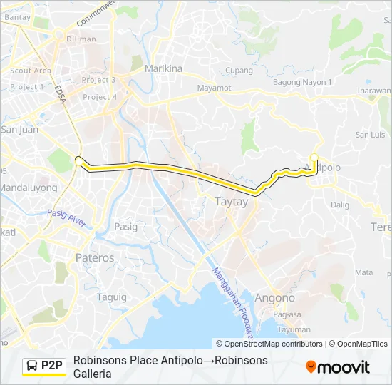 P2P Bus Line Map