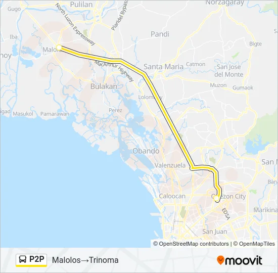 P2P Bus Line Map