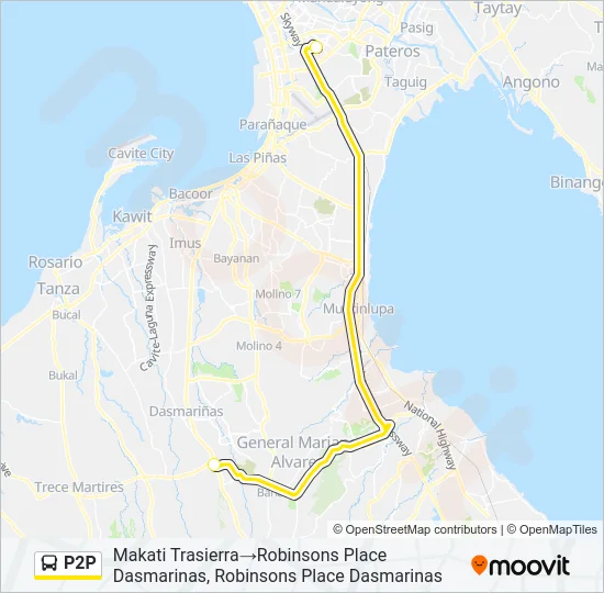 P2P Bus Line Map