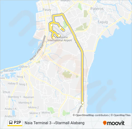 P2P Bus Line Map