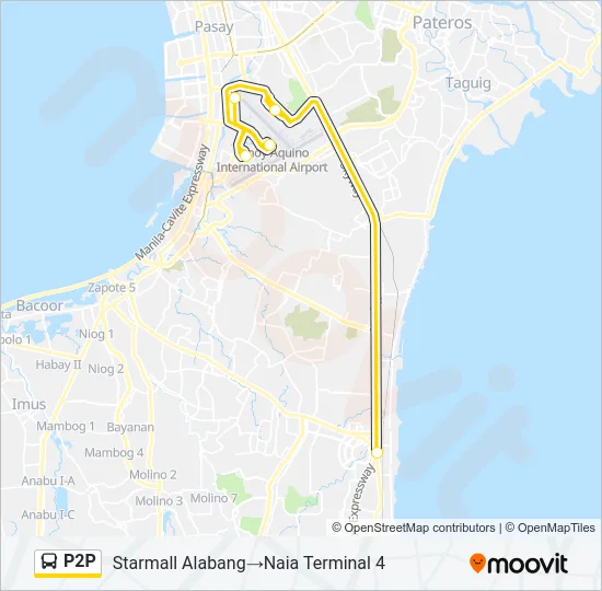 P2P Bus Line Map