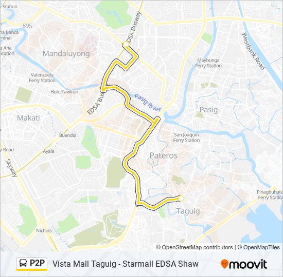 P2P bus Line Map