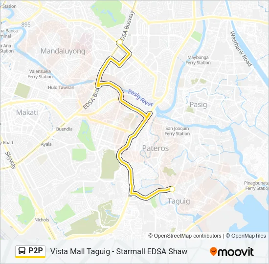 P2P Bus Line Map