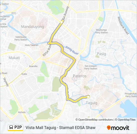 P2P Bus Line Map
