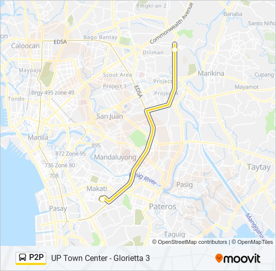 P2P Bus Line Map