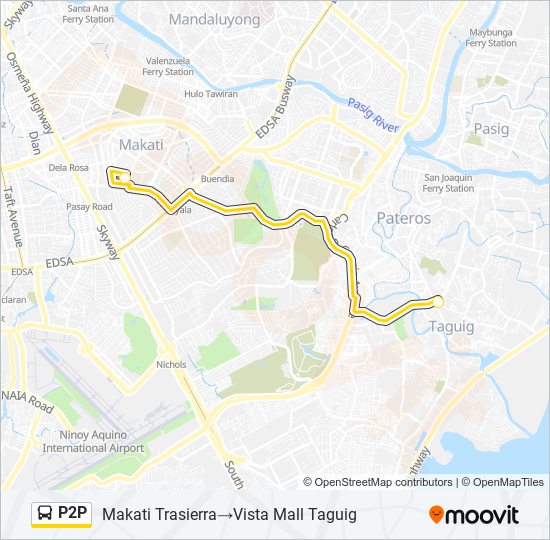 P2P bus Line Map