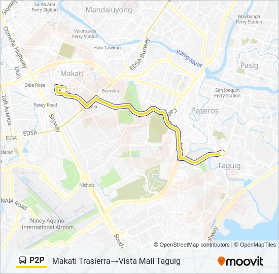 P2P Bus Line Map