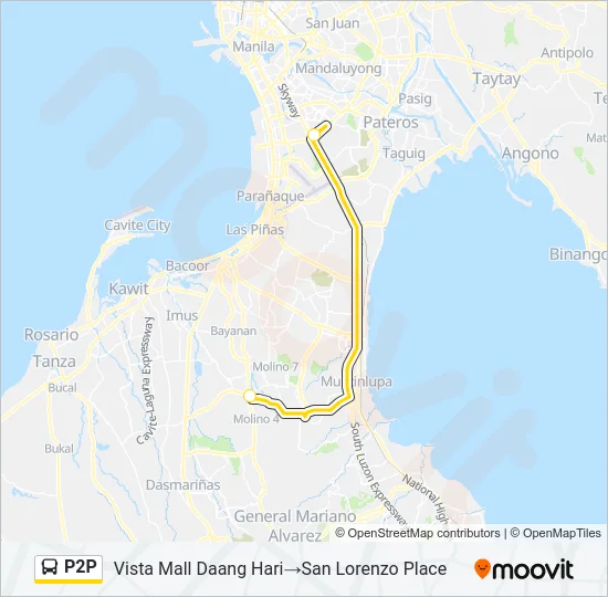 P2P Bus Line Map